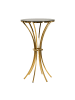 Mauro Ferretti Bartisch aus gold-schwarzem Metall und Glas (Ø 60x108 cm)