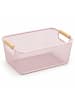 relaxdays Drahtkorb in Rosa - (B)37 x (H)16,5 x (T)22,5 cm