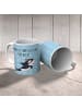Mr. & Mrs. Panda Kaffeetasse Orca Zylinder mit Spruch in Blau Pastell
