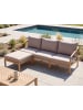 Beliani 4-tlg Sitzgruppe RIVELLO in Braun/Beige