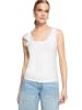 Zero  Basic-Top mit Rundhalsausschnitt in Brilliant White