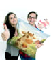 Mr. & Mrs. Panda Kuschelkissen Kuh  Pommes Design ohne Spruch in Weiß