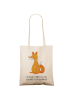 Mr. & Mrs. Panda Tasche Einhorn Fuchs mit Spruch in Creme