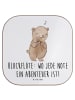 Mr. & Mrs. Panda Tassenuntersetzer Abenteuer Blockflöte mit Spruch in Weiß