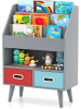 COSTWAY Bücherregal Kinder in Grau