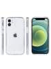 Platyne Hülle für iPhone 12 mini – 2-in-1 (Silikonrahmen und feste Hülle) in Transparent