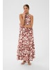 Kaffe Kurzarm-Bluse KAevie A-shape in Henna Chalk Flower