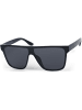 styleBREAKER Shield Sonnenbrille in Schwarz / Grau getönt