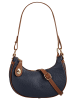 Samantha Look Handtasche echt Leder in blau