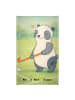 Mr. & Mrs. Panda Gästehandtücher Panda Hockey spielen Design ohn... in Weiß