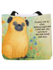 Mr. & Mrs. Panda Einkaufstasche Mops Design mit Spruch in Weiß
