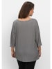 sheego Shirt in schwarz-grau