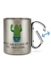 Mr. & Mrs. Panda Tasse Kaktus Happy mit Spruch in Silber