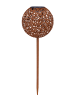 Globo lighting Solarleuchte "SOLARLEUCHTE METALL ROSTFARBEN, 1XLED" in brown