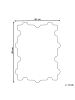 Beliani Kurzflor JIGSAW in Beige/Braun/Rosa - (W) 90 x (L) 120 cm