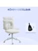 HOMCOM Bürostuhl in Weiß 50L x 56B x 90H cm