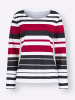 Sieh an! Shirt in rot-marine-gestreift