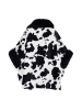 osha Damen Poncho in Schwarz Wollweiss