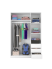 CALICOSY Schrank NOÉ in Weiß - (W) 52  x (H) 180  x (L) 121  cm