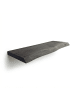 relaxdays Wandregal "Baumkante" in Schwarz - (B)70 x (H)3 x (T)22 cm