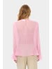 SAINT TROPEZ Langarm-Bluse LabelleSZ Gerade Passform in Pink Nectar