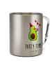 Mr. & Mrs. Panda Trinkbecher Avocado Party Zeit mit Spruch in Silber