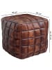 FineBuy Hocker und Sitzsäcke in Braun / Leder / 39x39x41