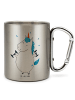 Mr. & Mrs. Panda Karabiner Tasse Einhorn Fitness ohne Spruch in Silber