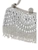 faina Women Top-Handle Bag With Rhinestones in Silver