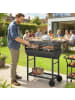 Outsunny Holzkohlegrill,103L x 46,5B x 100H cm,Schwarz