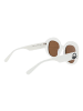 Benetton Frauen Sonnenbrille Rund Weiß