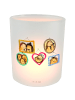 Mr. & Mrs. Panda Glas Windlicht Igel Familie ohne Spruch in Transparent