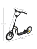 HOMCOM Kinderscooter in Schwarz 120L x 58B x 95H cm