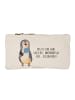 Mr. & Mrs. Panda Schminktasche Pinguin Lolli mit Spruch in Weiß