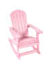 Beliani Kinderschaukelstuhl ADIRONDACK in Rosa - (W) 52 x (H) 67 x (L) 68 cm