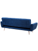 Beliani 3-Sitzer Sofa SELNES in Blau/Kupfer - (W) 212 x (H) 85 x (L) 84 cm