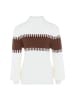 FENIA Damen Sweater in WOLLWEISS BRAUN