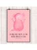 Mr. & Mrs. Panda Plakat Axolotl Hurra mit Spruch in Rot Pastell