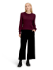 BETTY & CO Strickpullover mit Strickdetails in Dark Aubergine