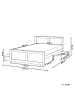 Beliani Doppelbett SABRAN in Weiß - (W) 189 x (H) 82 x (L) 206 cm