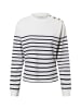 Marie Lund Sweatshirt in weiß marine