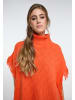 IZIA Damen Strick Poncho in Orange