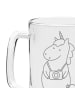 Mr. & Mrs. Panda Bierkrug Einhorn Fotograf ohne Spruch in Transparent
