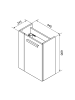 Fackelmann Waschbeckenunterschrank SBC in weiß-44(B)x60(H)x24,3(T)cm