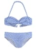 Buffalo Bandeau-Bikini in hellblau-weiß