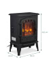 relaxdays Elektrokamin in Schwarz - (B)39 x (H)56,5 x (T)24 cm