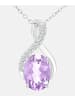 Diamant L'éternel Halskette mit Anhänger aus 375 Weißgold mit Diamant mit Amethyst