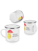 Mr. & Mrs. Panda Emaille Tasse Küken Fliegenpilz mit Spruch in Weiß