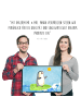Mr. & Mrs. Panda Fußmatte Pinguin Surfer ohne Spruch in Eisblau
