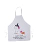 Mr. & Mrs. Panda Schürze Einhorn Hexe mit Spruch in Weiß